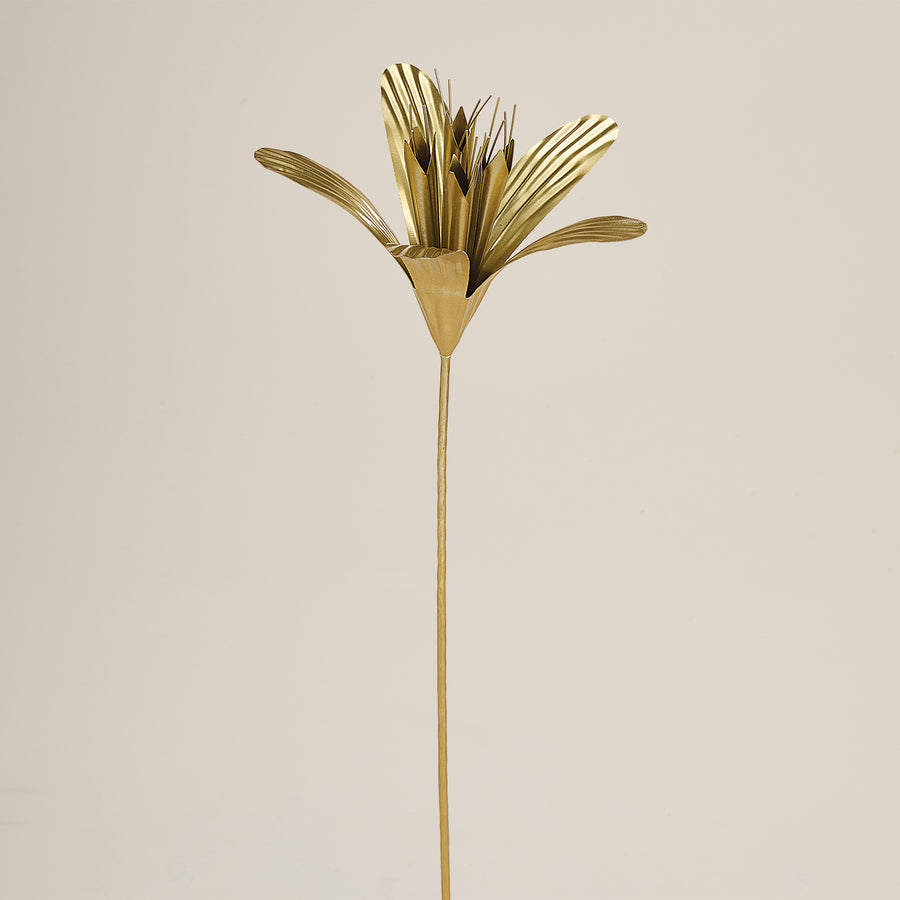 Matte Gold Iron Lily Stem