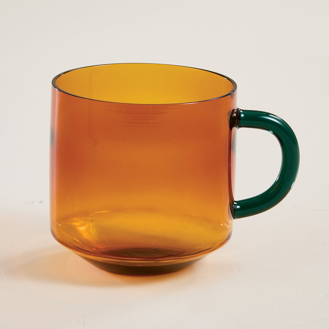 Jewel-Toned Amber Glass Mug