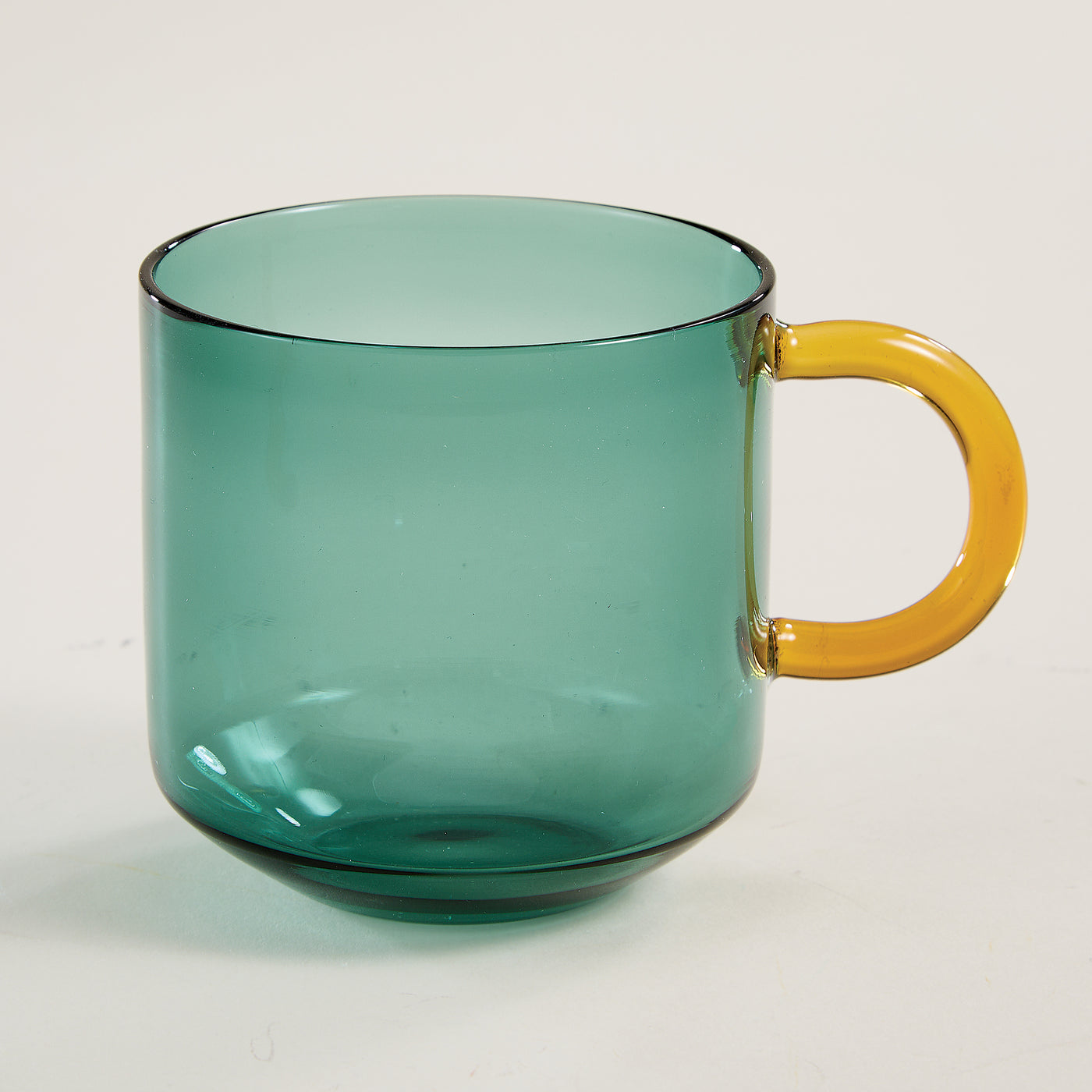 Jewel-Toned Teal Glass Mug