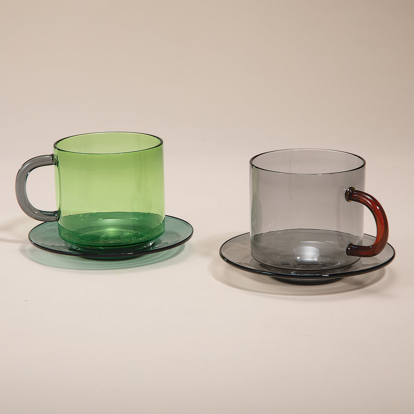Jewel-Toned Hematite Glass Mug
