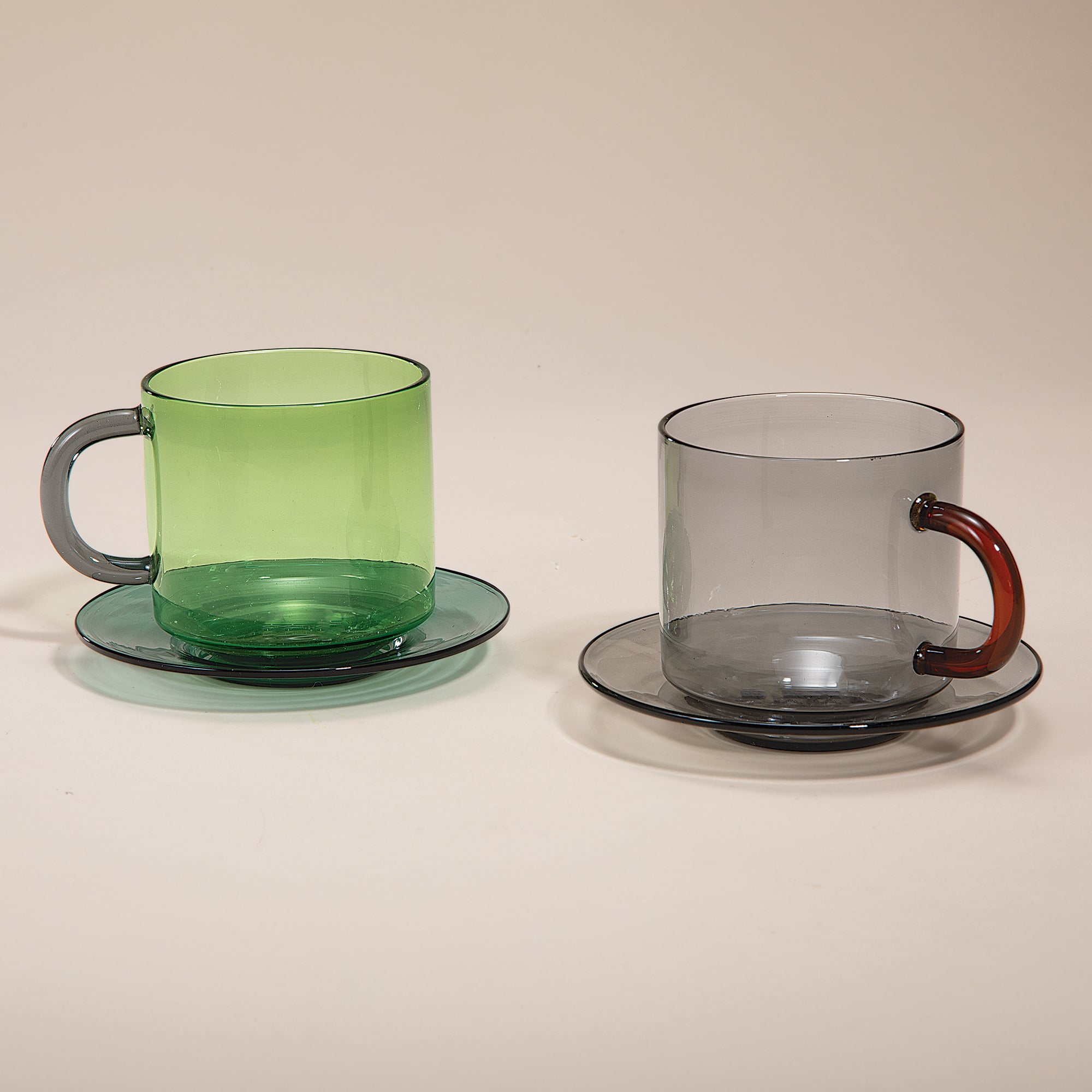 Jewel-Toned Hematite Glass Mug