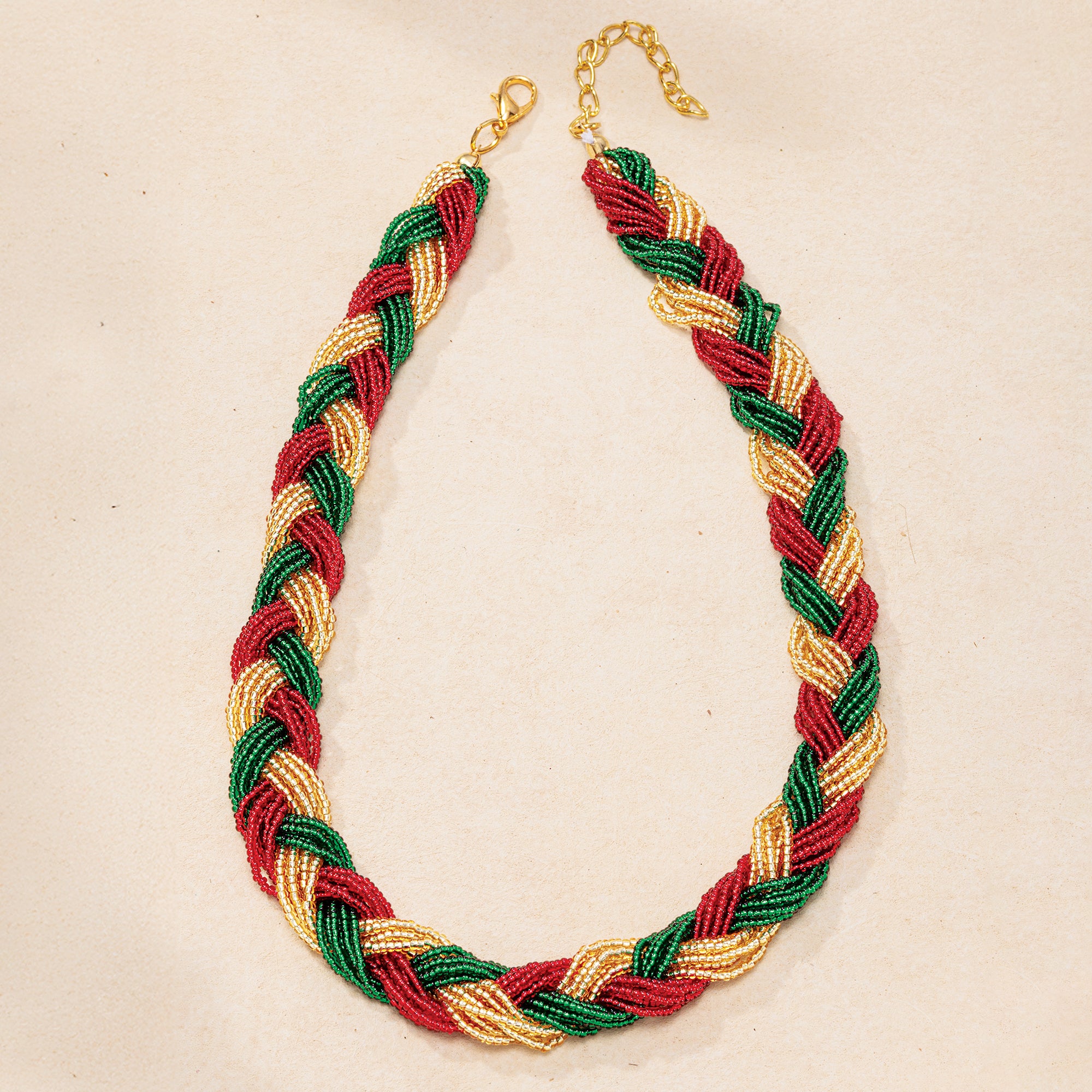 Murano Glass Festive Fancy Braided Necklace