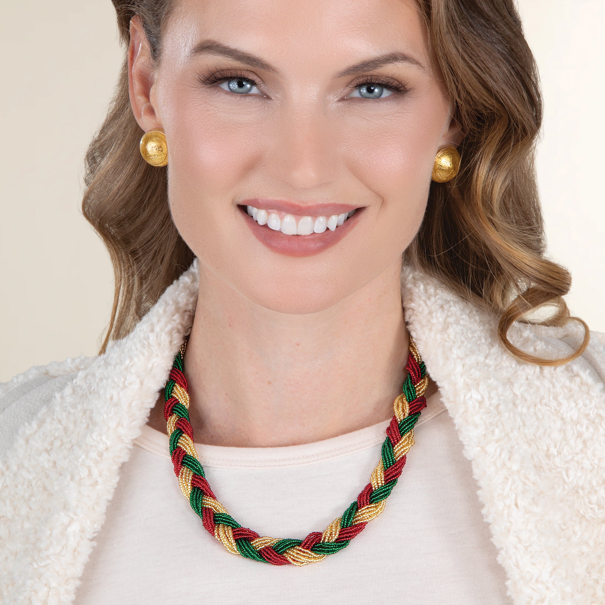 Murano Glass Festive Fancy Braided Necklace