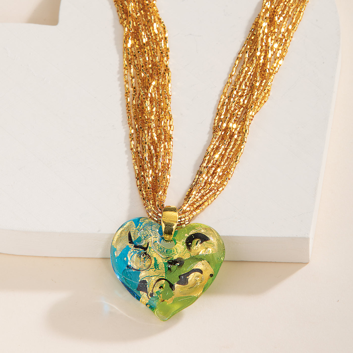 Take It To Heart Murano Glass Necklace