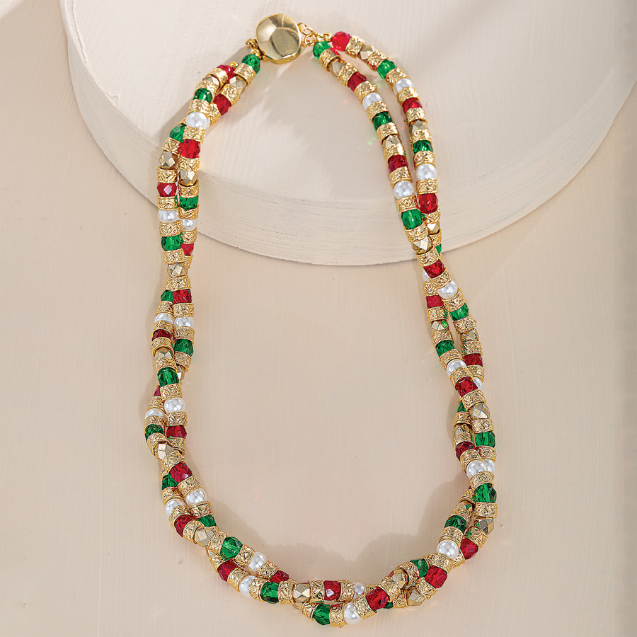 Murano Glass Rosso e Verde Necklace