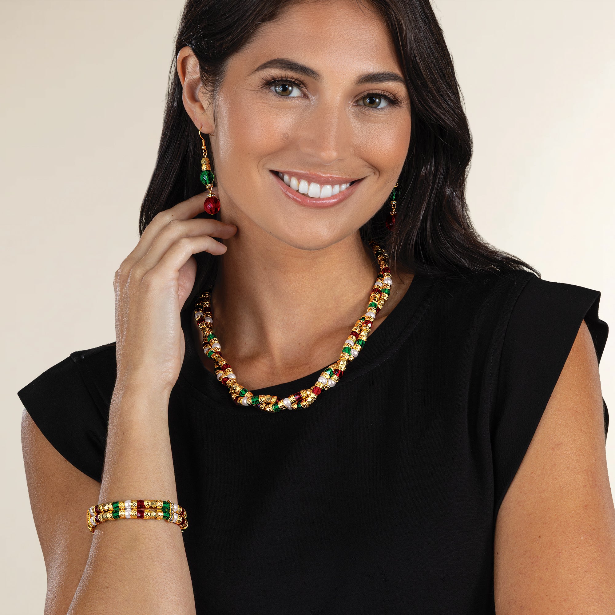 Murano Glass Rosso e Verde Bracelet