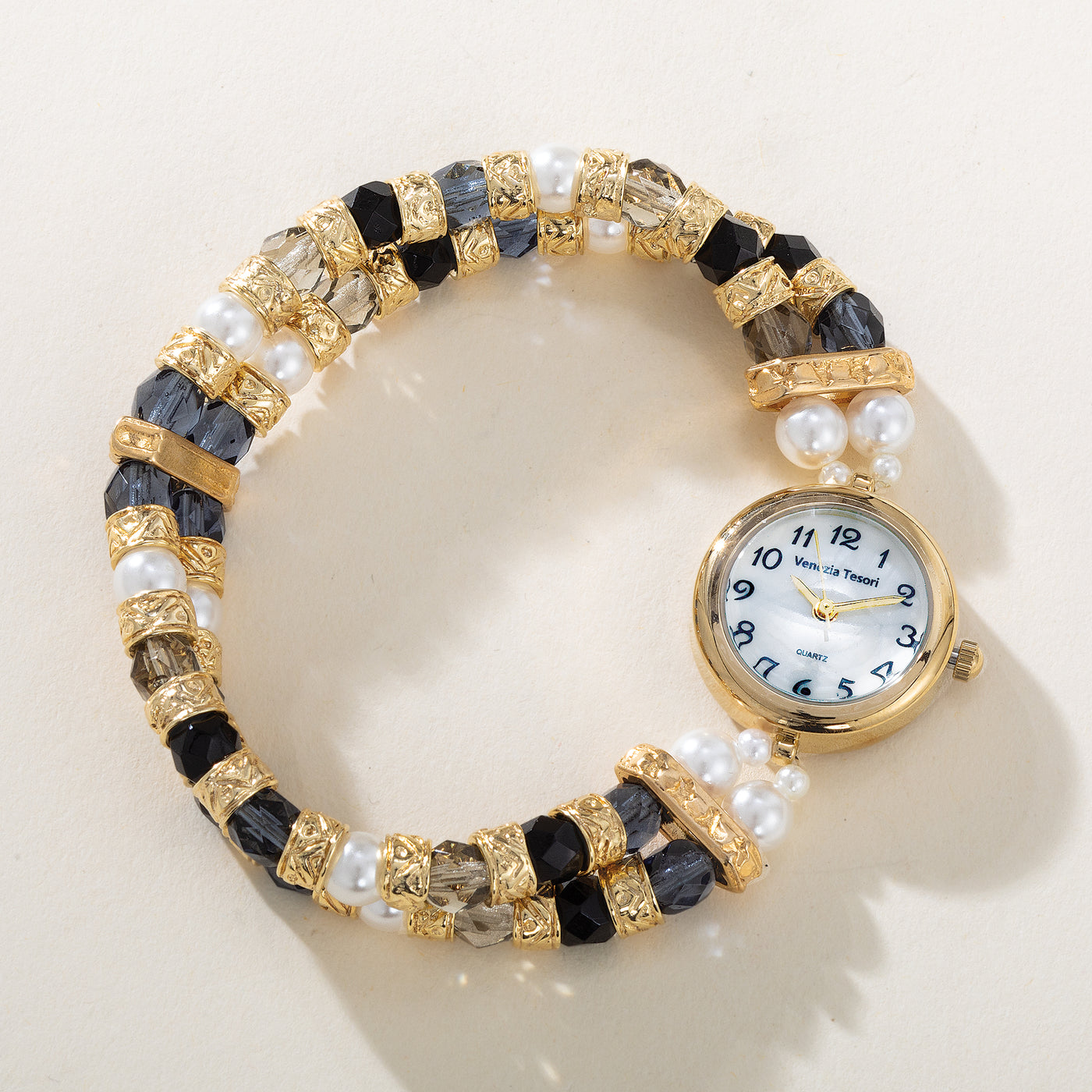 Murano Glass Pearls Stretch Watch
