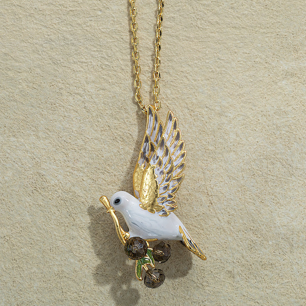 Peace Dove Pendant Necklace | Uno Alla Volta
