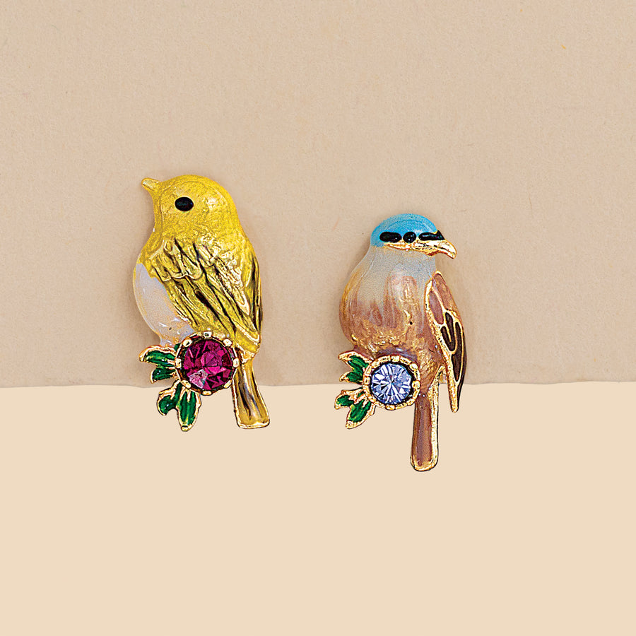 Songbird Serenade Mismatched Bird Earrings