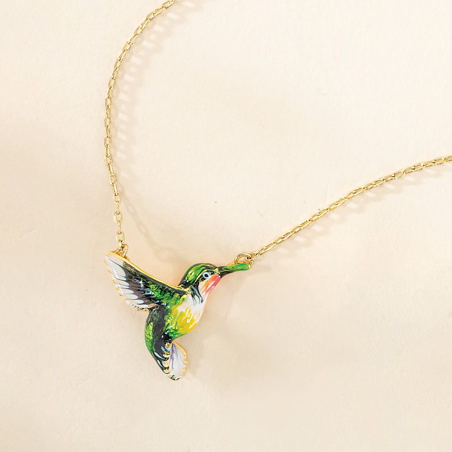 Hovering Hummingbird Necklace (Preorder)