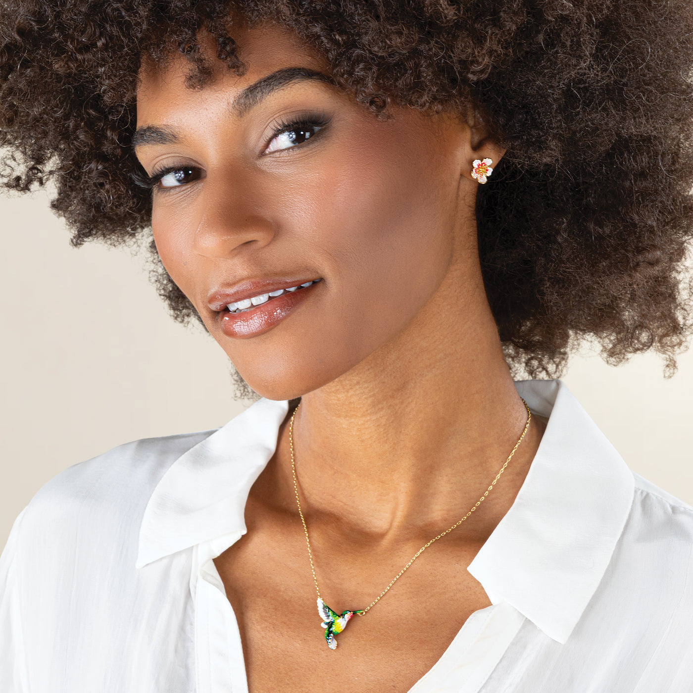 Hovering Hummingbird Necklace (Preorder)