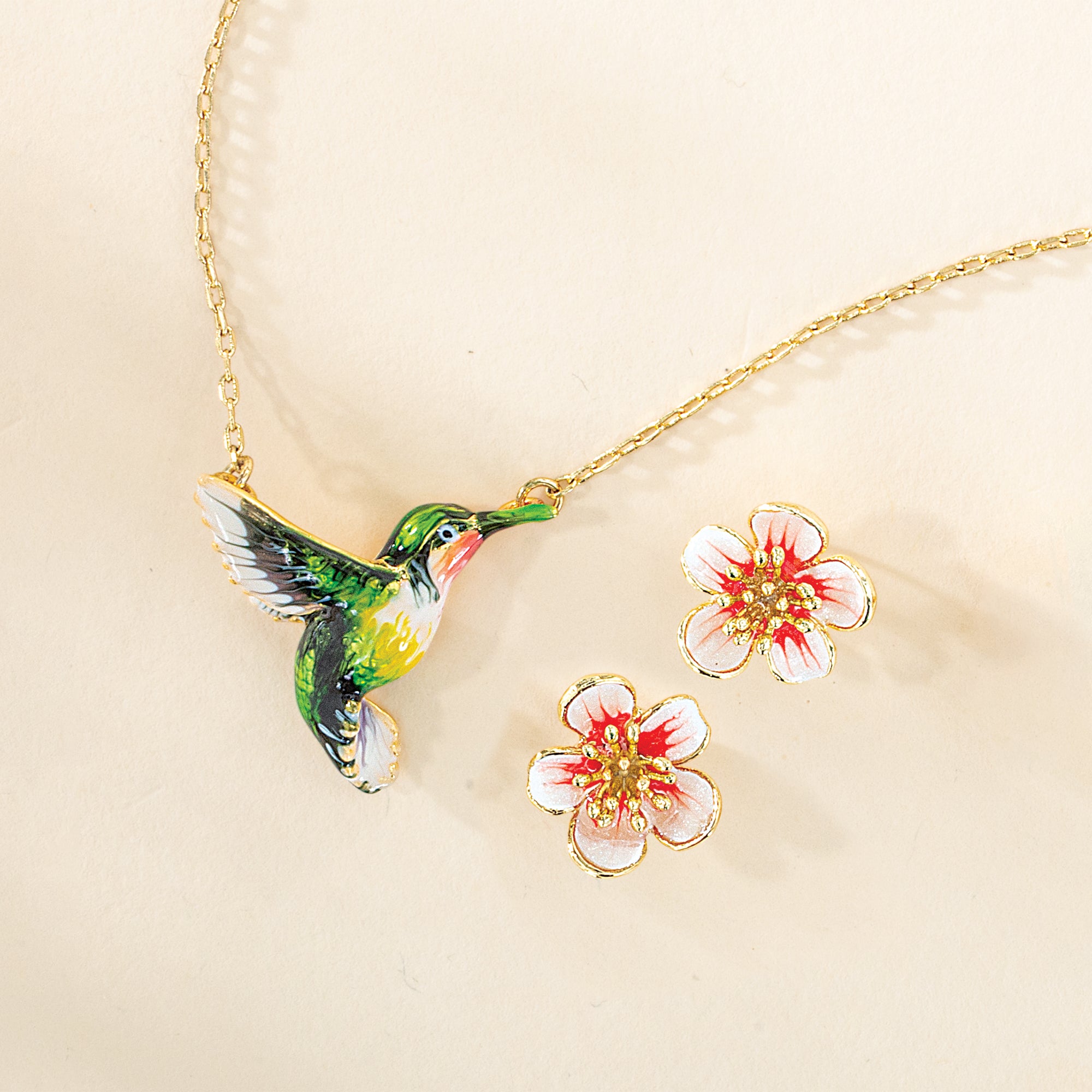 Hovering Hummingbird Necklace (Preorder)