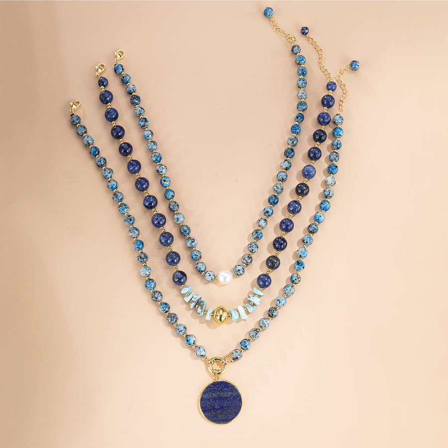 Azure Opulence Necklaces, Set of 3 (Preorder)