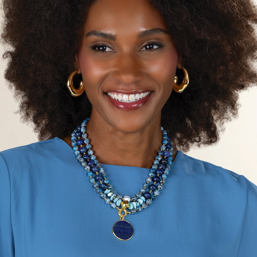 Azure Opulence Necklaces, Set of 3 (Preorder)