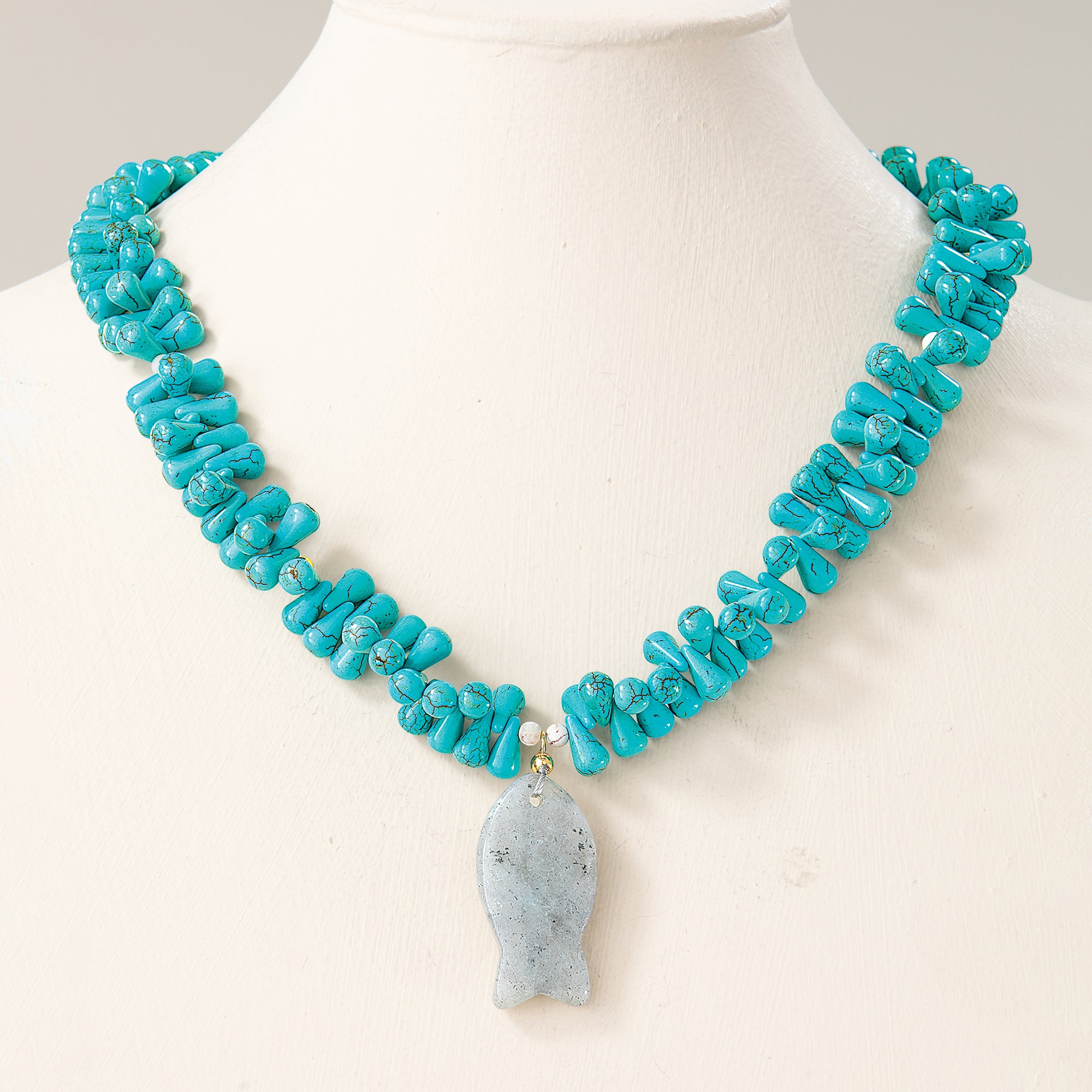 Fish in the Ocean Pendant Necklace