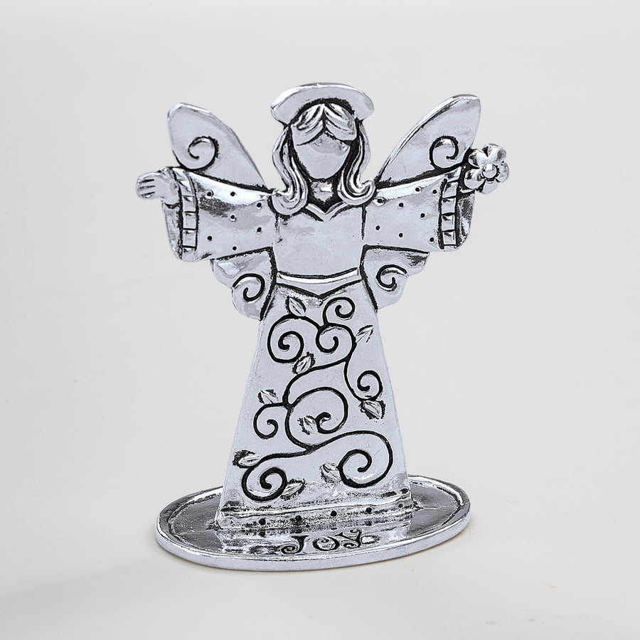 Standing Joy Pewter Angel Figurine