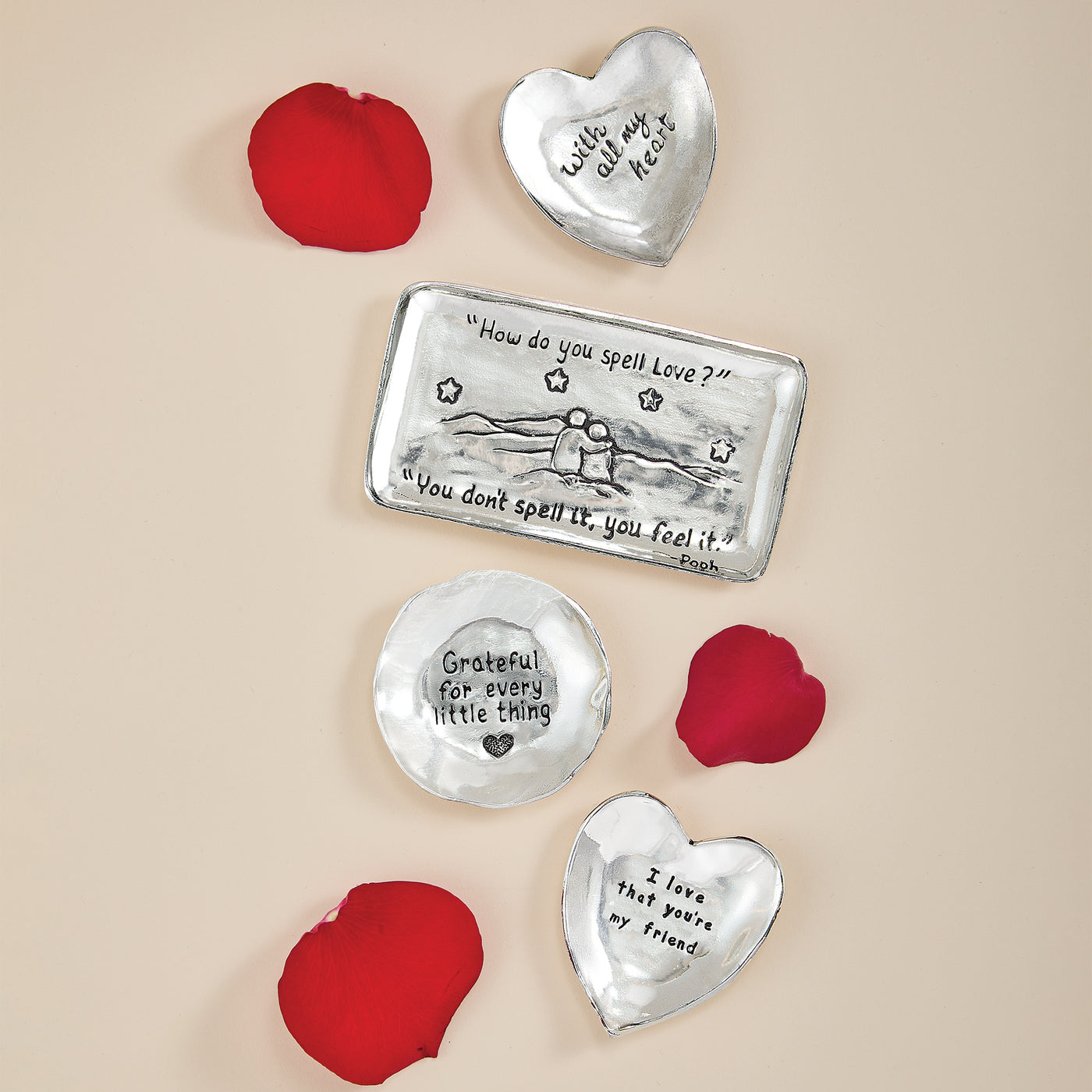 With All My Heart Pewter Trinket Dish