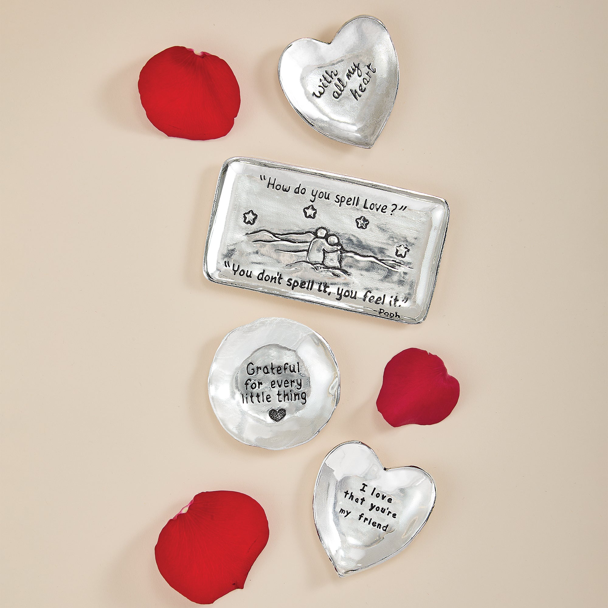 With All My Heart Pewter Trinket Dish