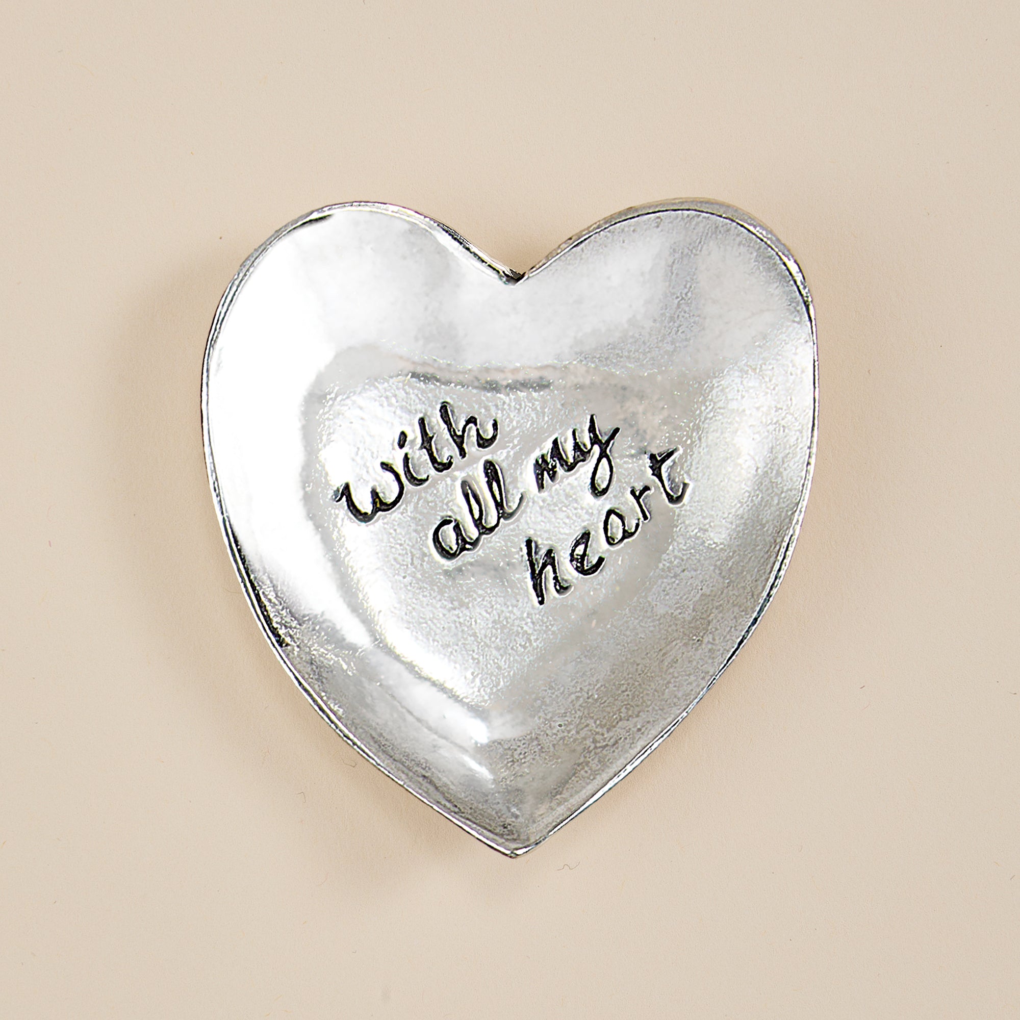 With All My Heart Pewter Trinket Dish
