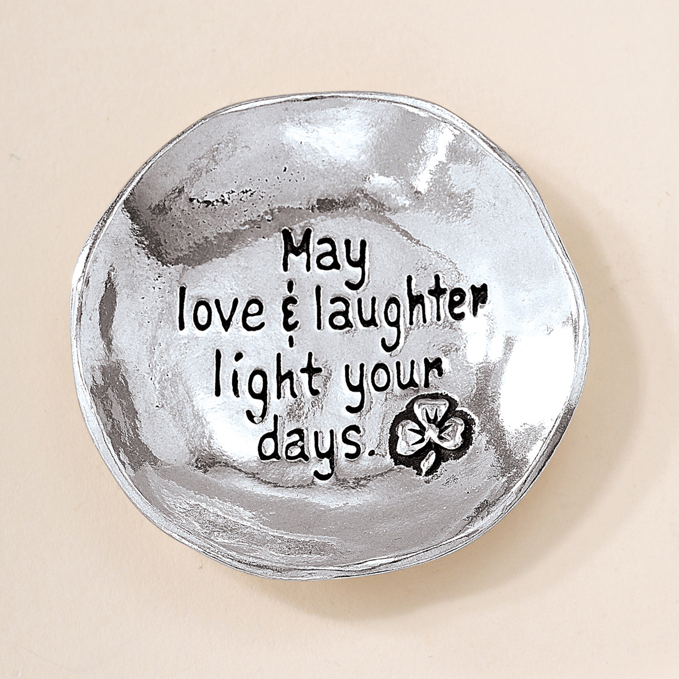 Love & Laughter Trinket Pewter Dish