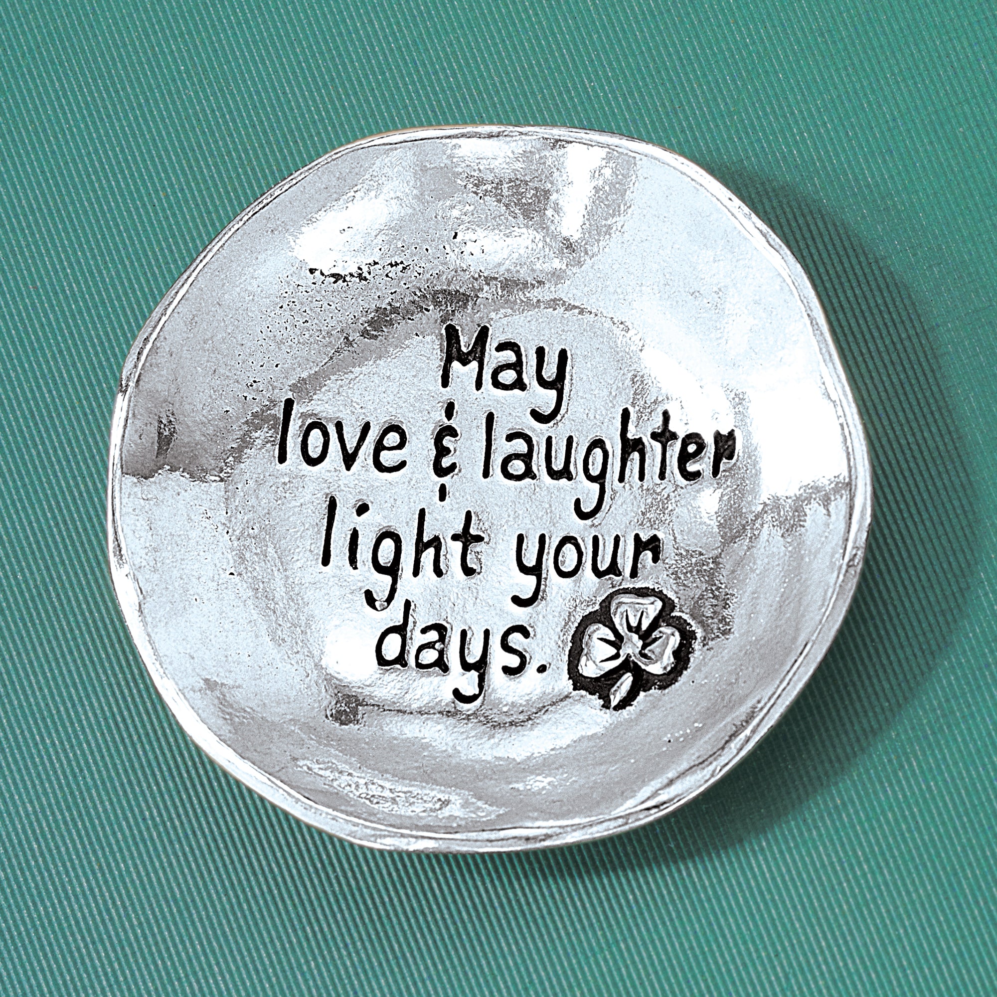 Love & Laughter Trinket Pewter Dish