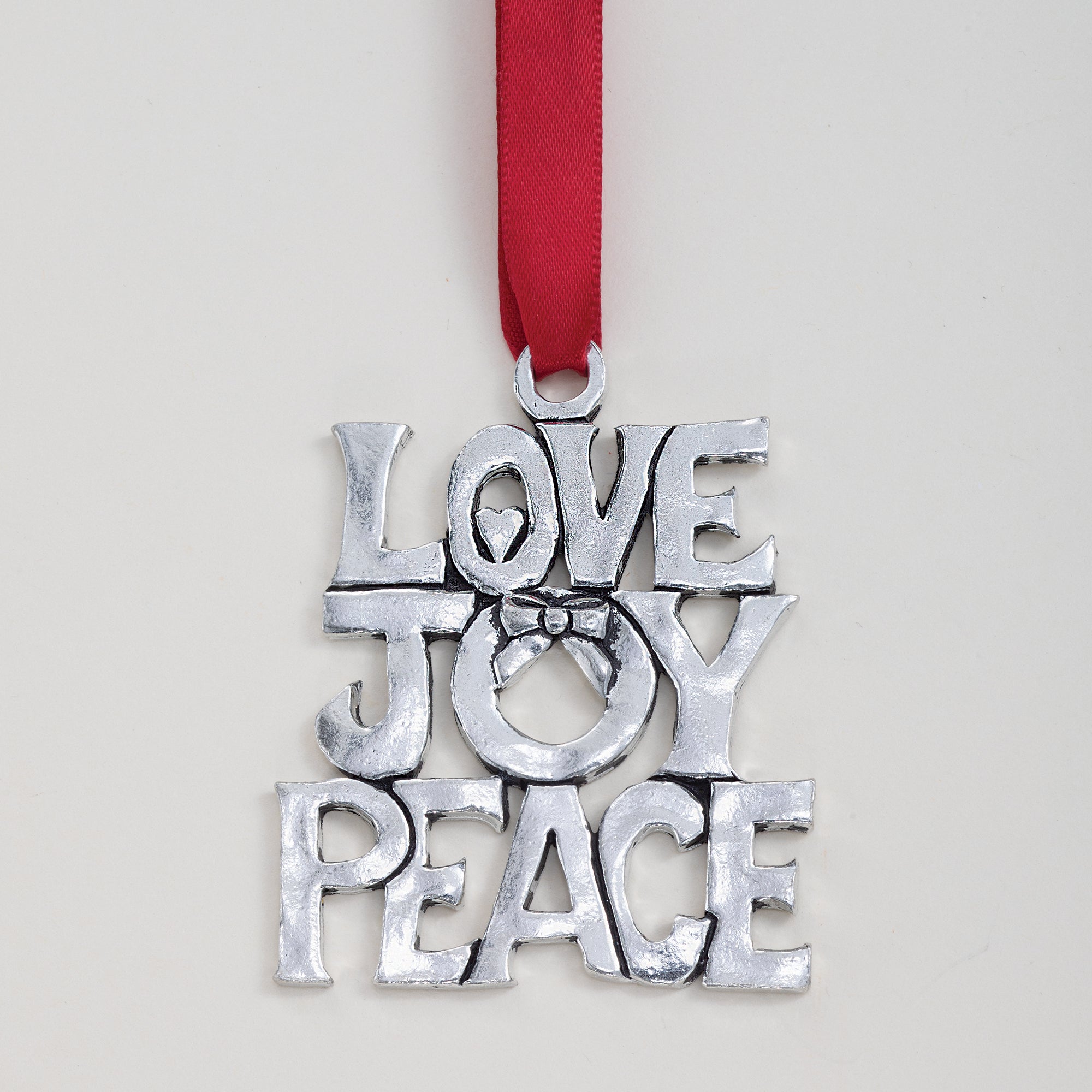 Love Joy Peace Pewter Ornament