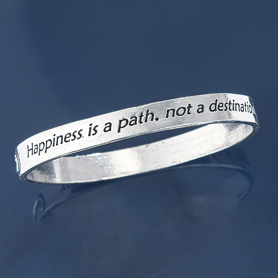Happiness Pewter Bangle