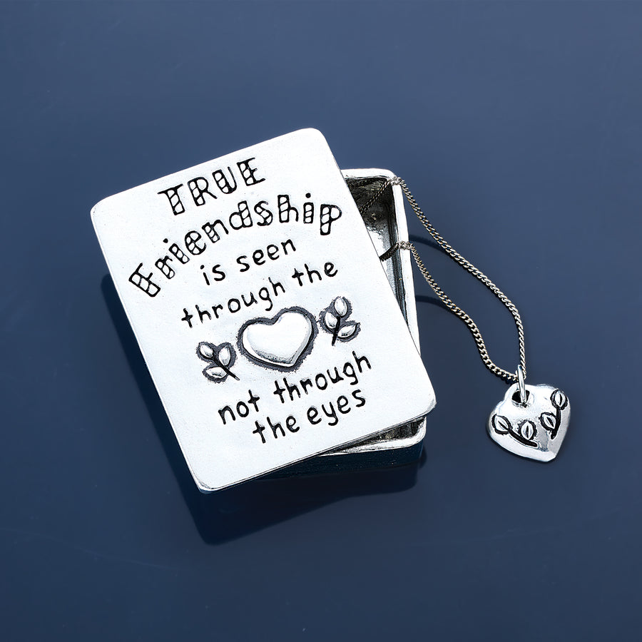 True Friendship Pewter Wish Box