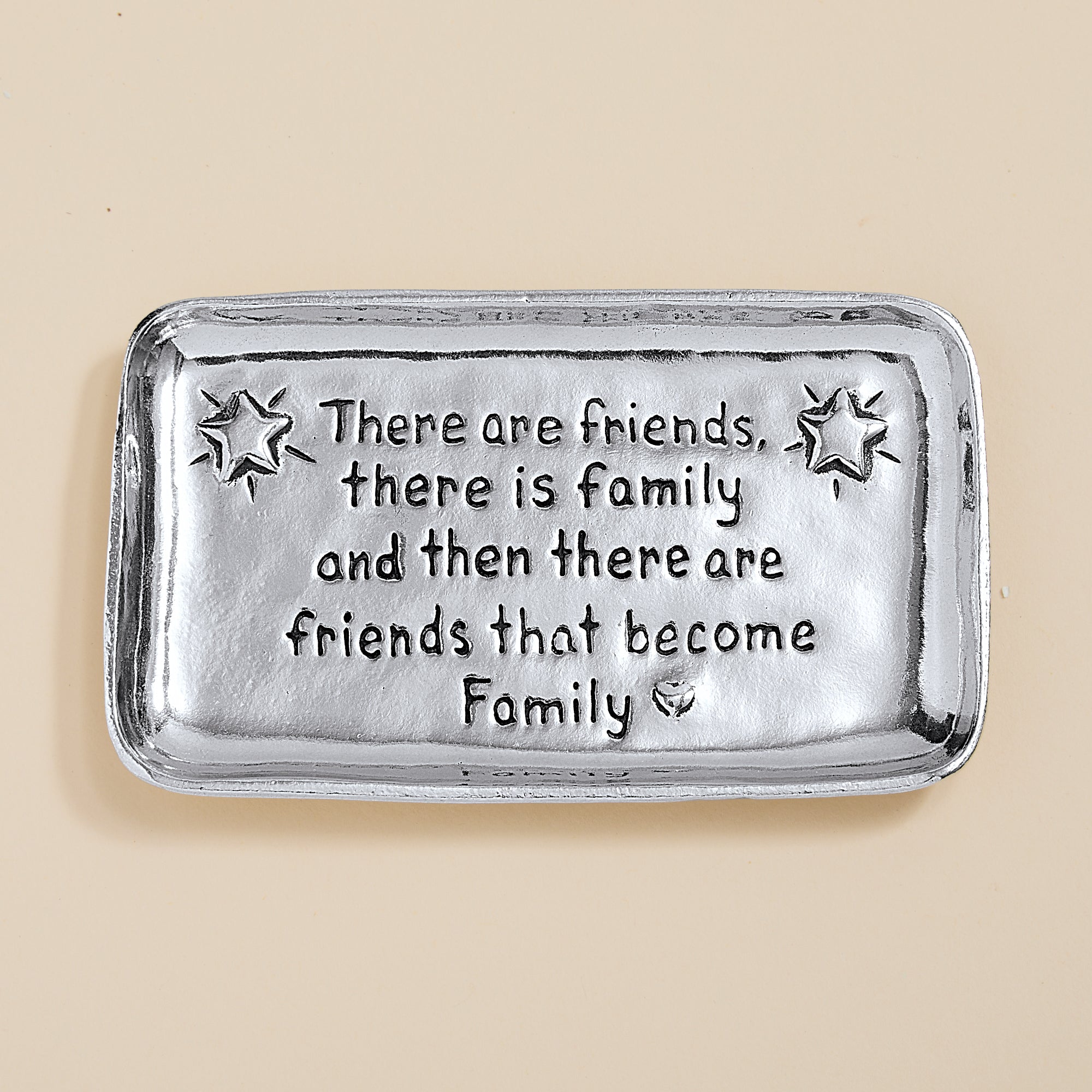 Friends That Are Family Pewter Trinket Dish