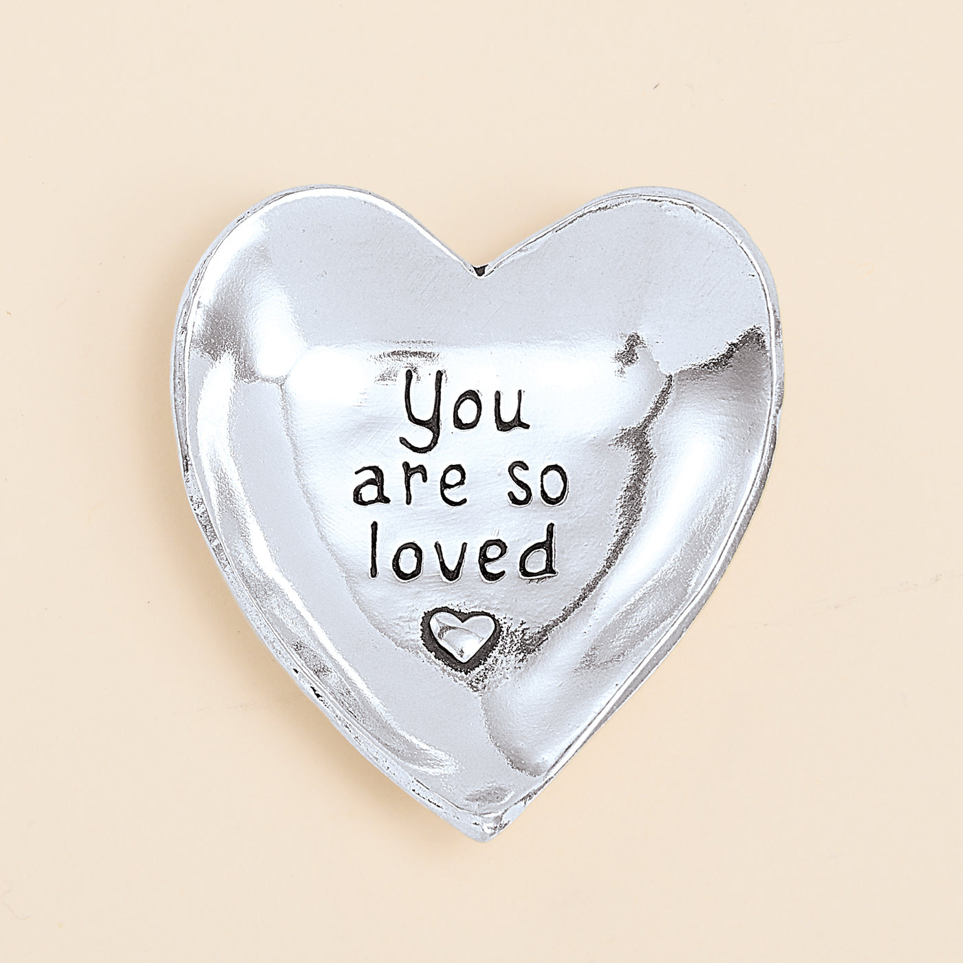 You Are So Loved Pewter Heart Trinket Dish