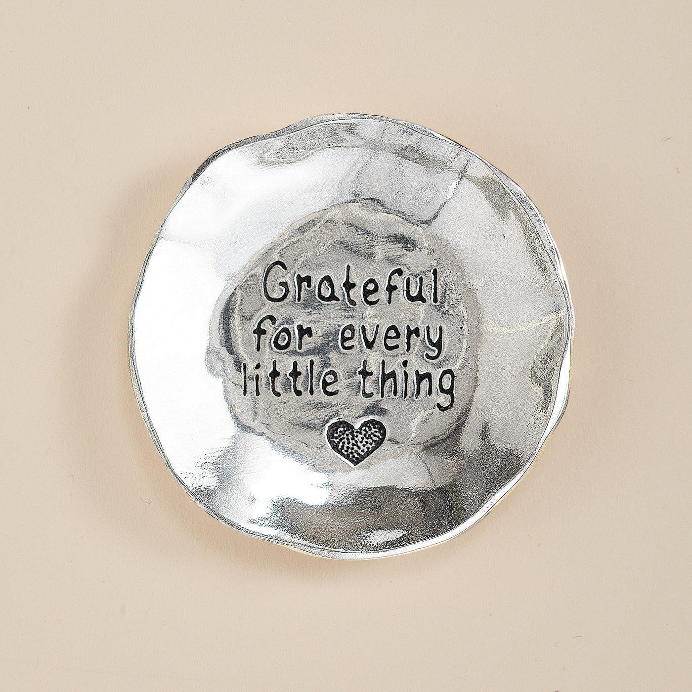 Grateful For Every Little Thing Pewter Trinket Dish