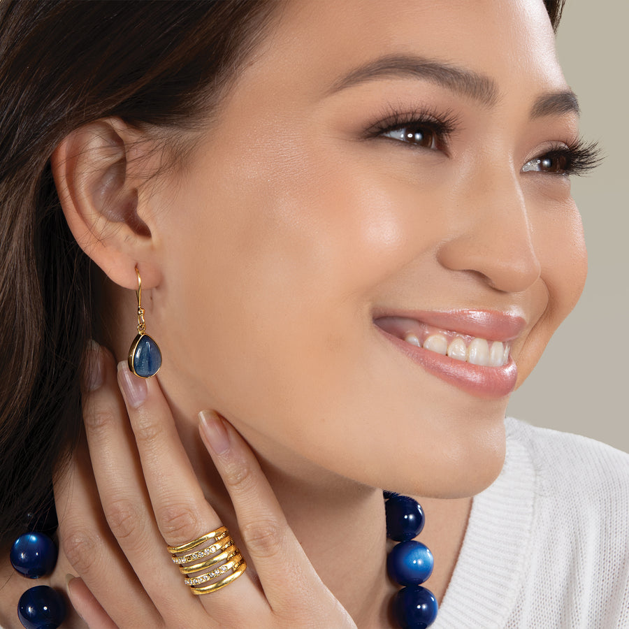 Kyanite Teardrop Earrings