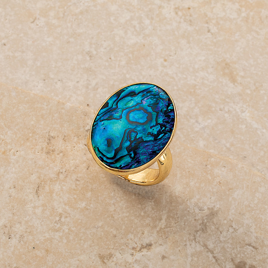Blue Abalone Ocean Depths Ring (Preorder)