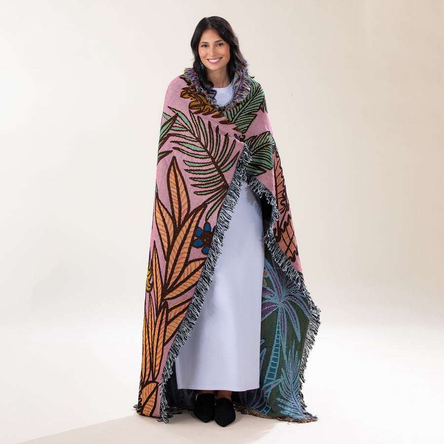 Palm Tree Dreams Tapestry Throw Blanket