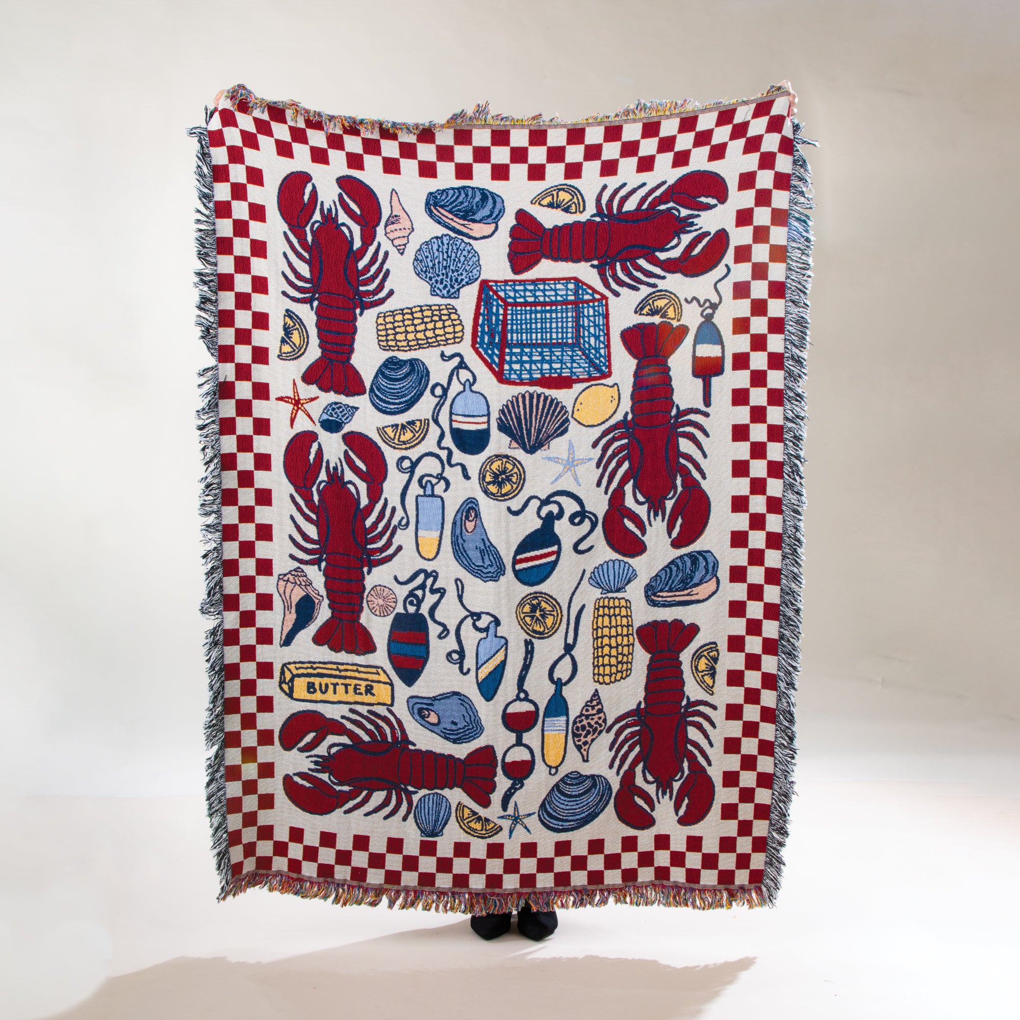 Lobster Bake Tapestry Throw Blanket