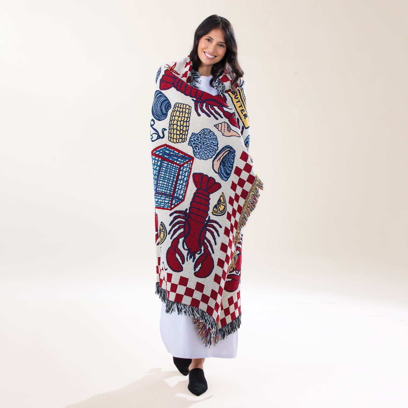 Lobster Bake Tapestry Throw Blanket
