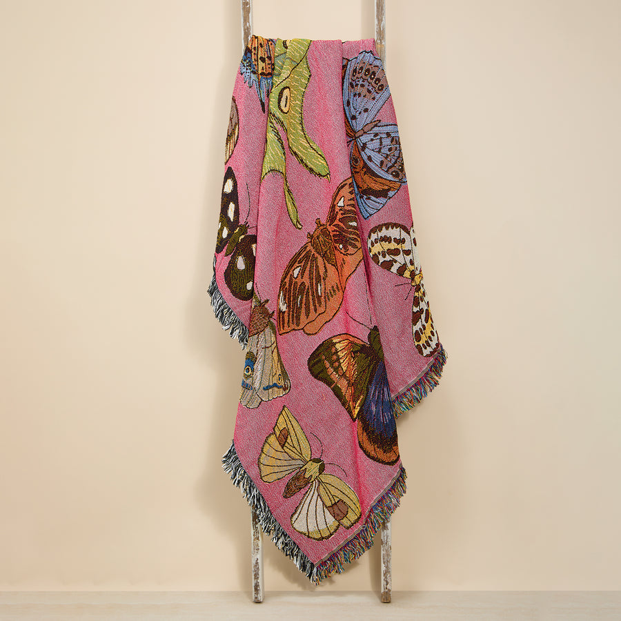 Butterfly Flutterby Tapestry Throw Blanket