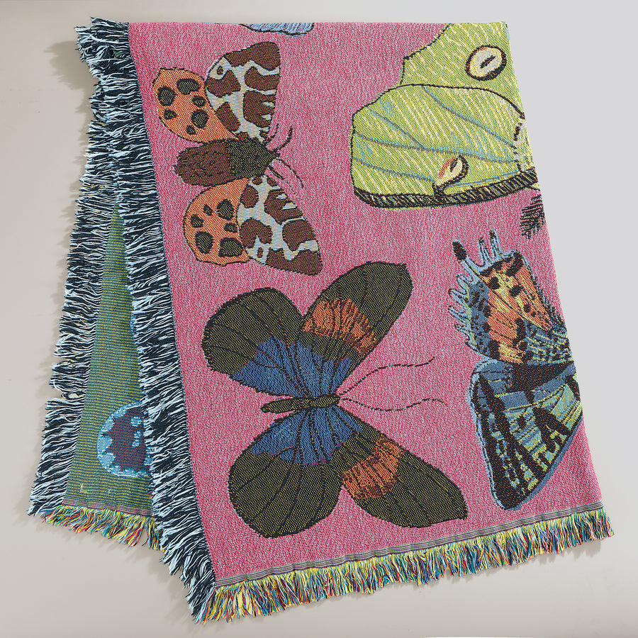 Butterfly Flutterby Tapestry Throw Blanket