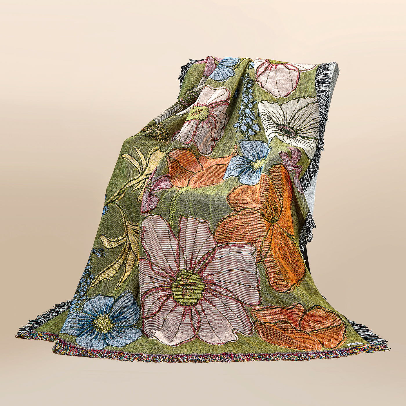Cozy Wildflowers Tapestry Throw Blanket (Preorder)