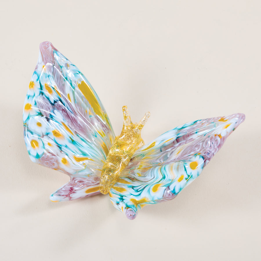 Murano Glass Millefiori Butterfly Figurine (Preorder)