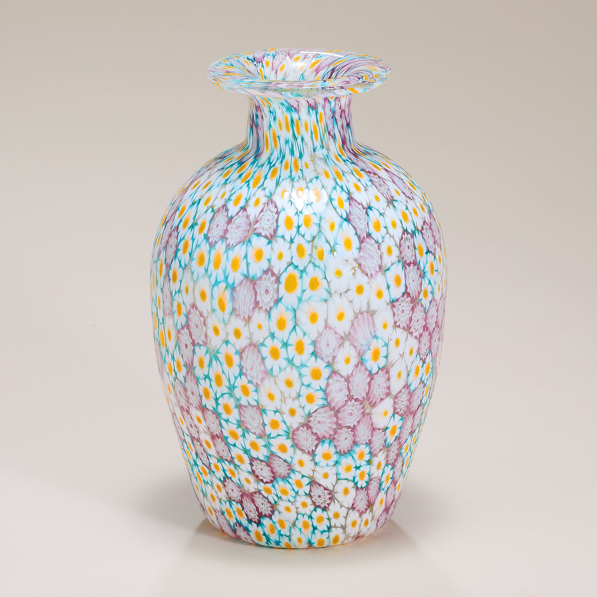 Murano Glass Millefiori Daisies Vase (Preorder)