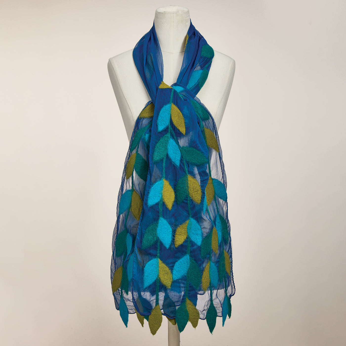 Hand-Cut Falling Leaves Scarf