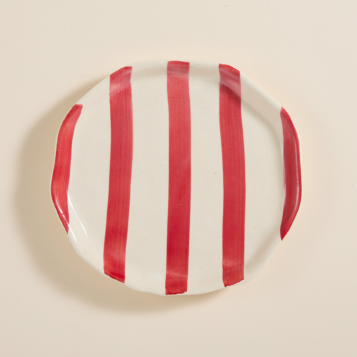 Ceramic Striped Plate Set of 4