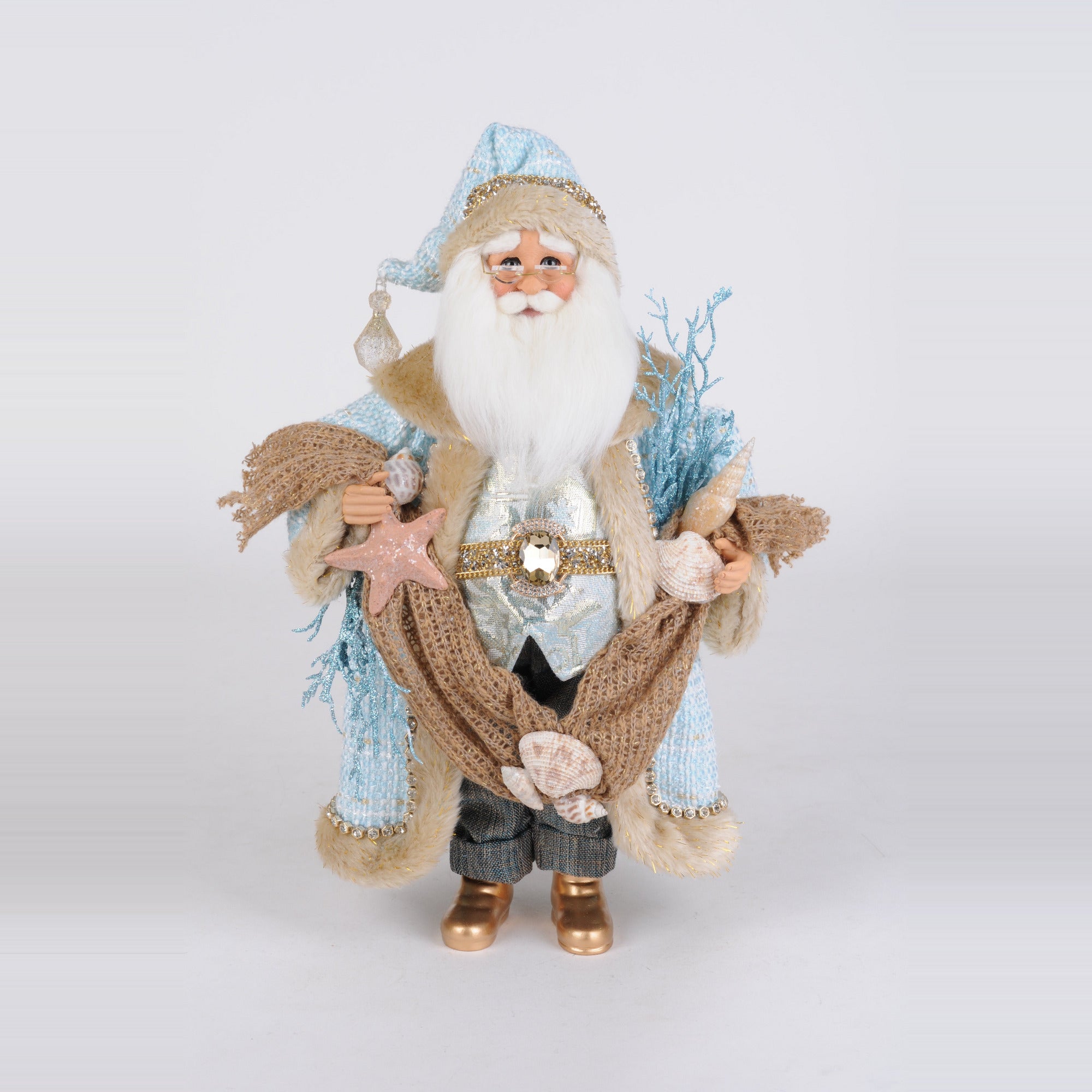 Coastal Shell Swag Santa