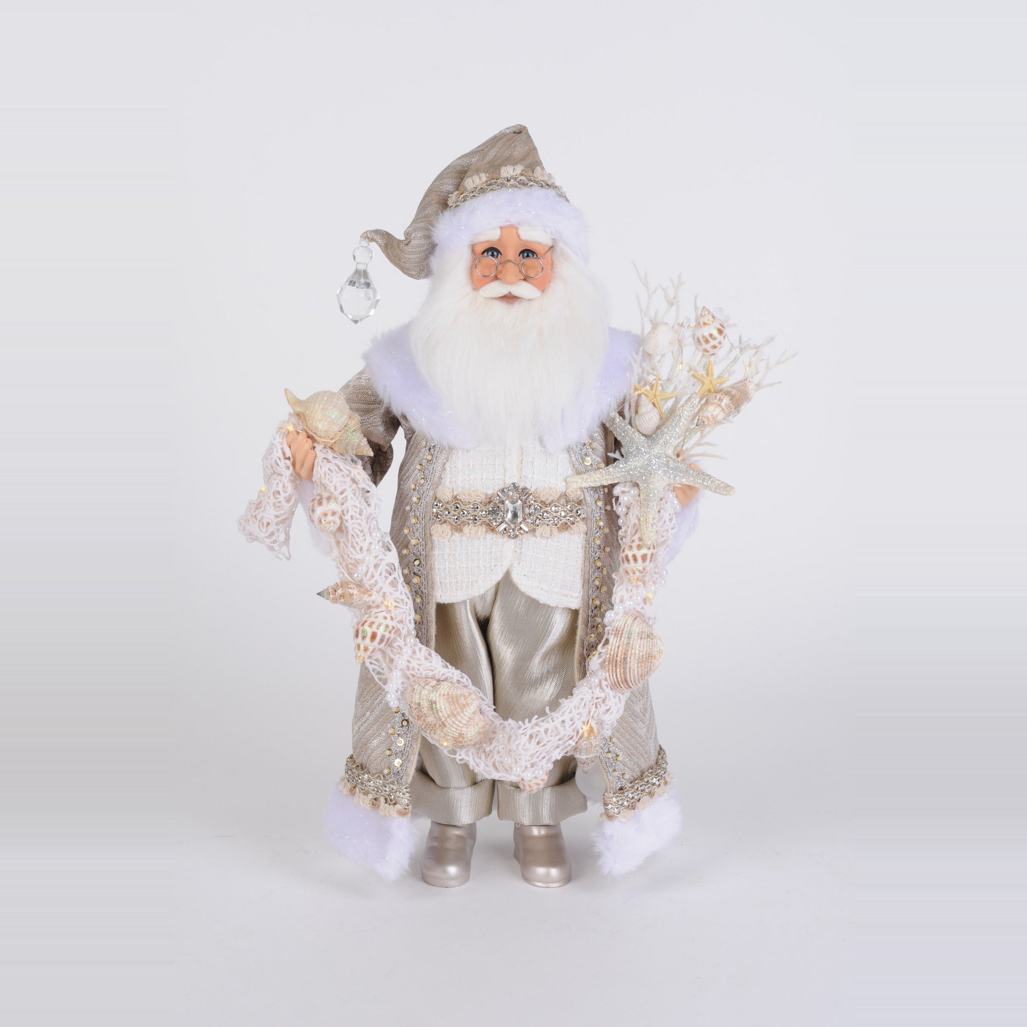 Lighted Sandstone Coastal Santa
