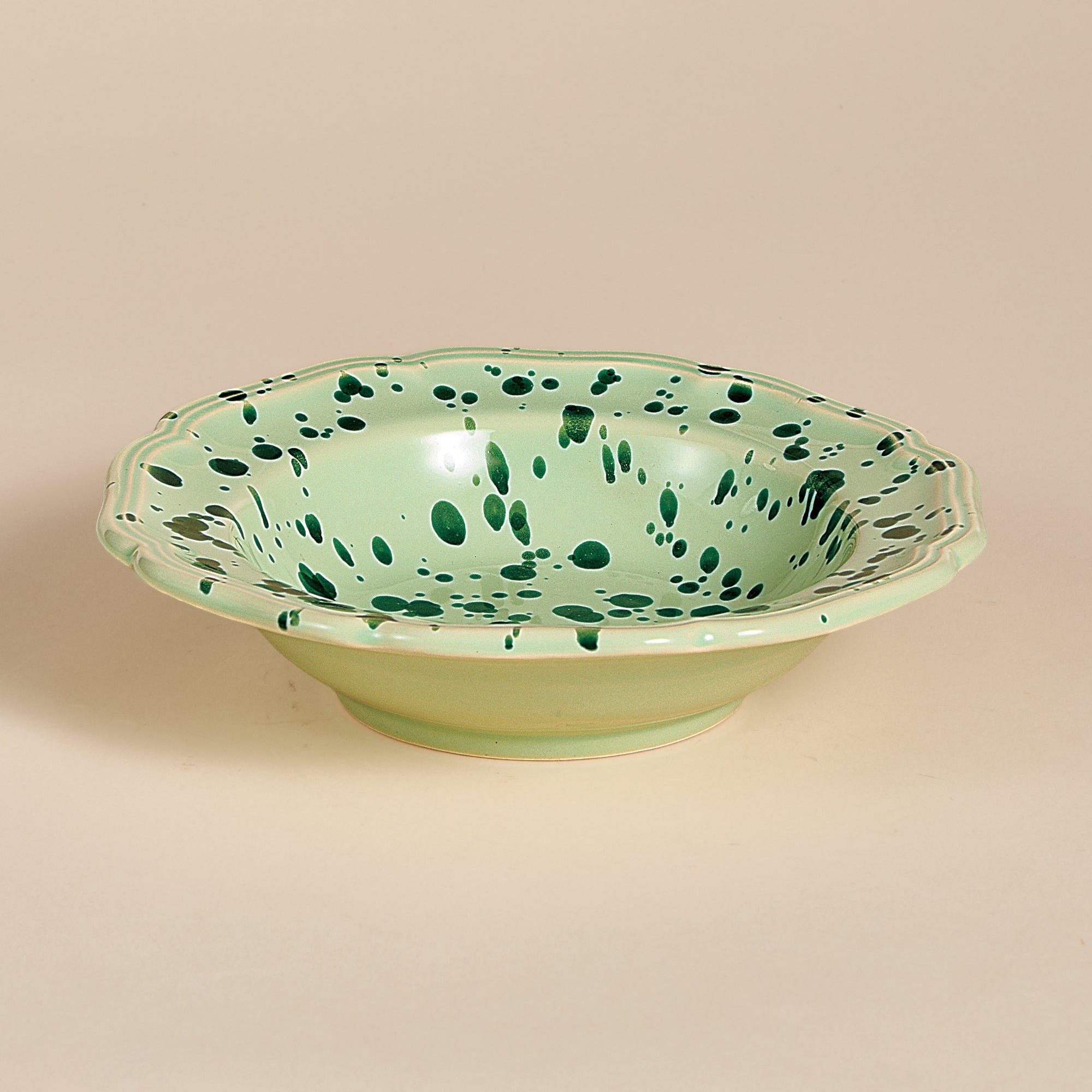 Italian Ceramic Green Splatter Small Bowl (Preorder)
