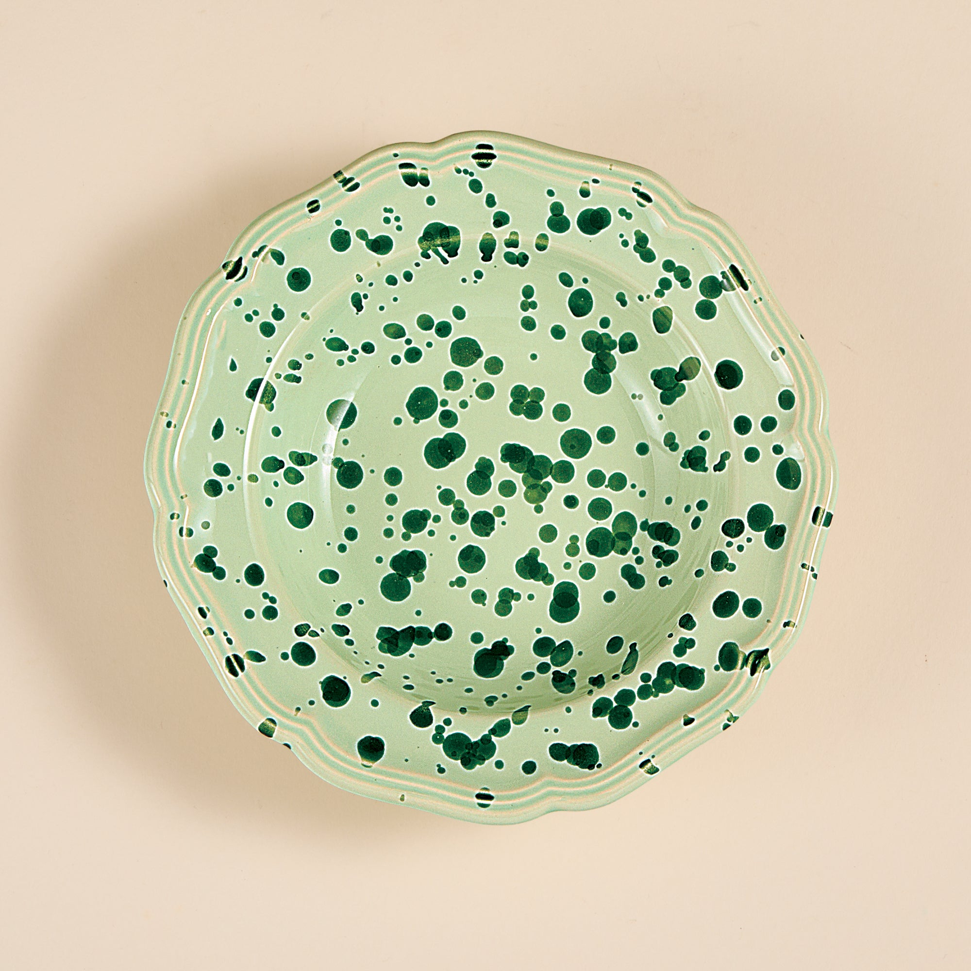 Italian Ceramic Green Splatter Small Bowl (Preorder)