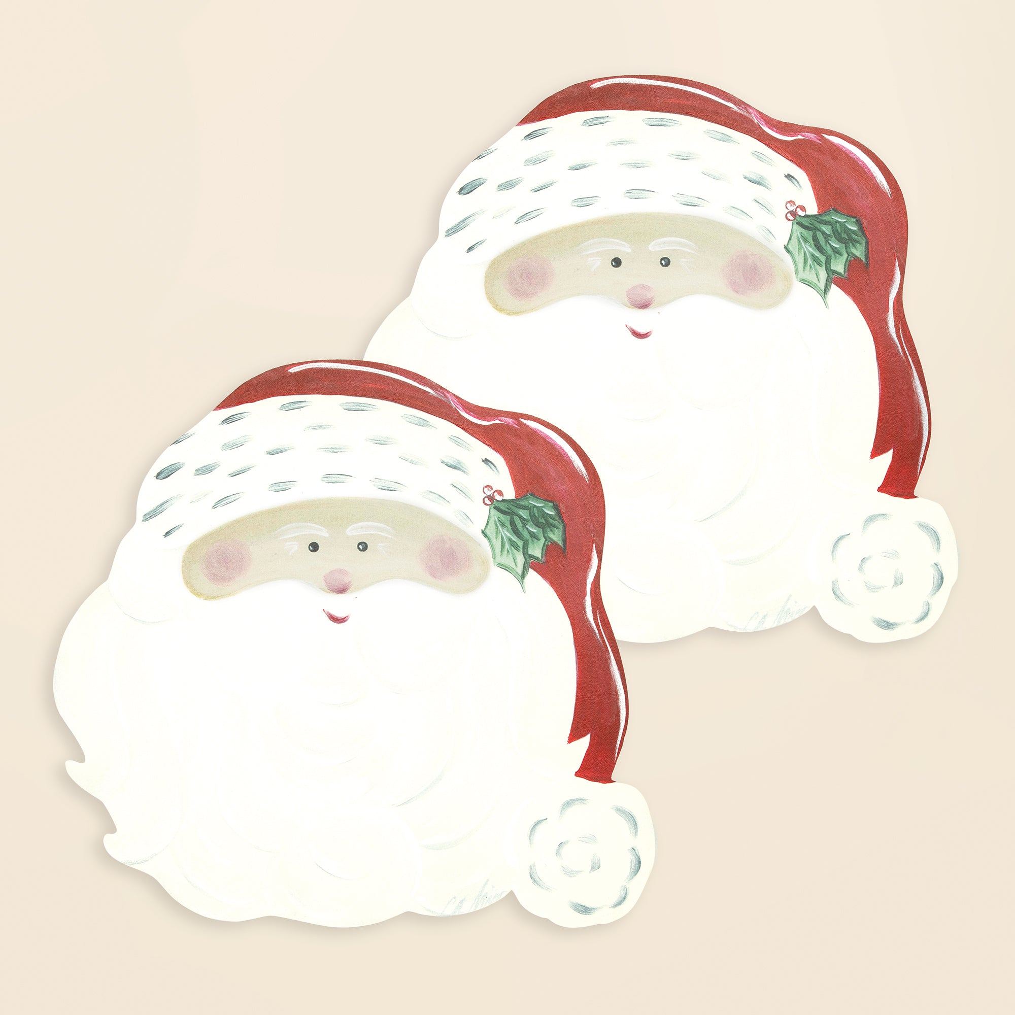 Smiling Santa Placemats Set of 2