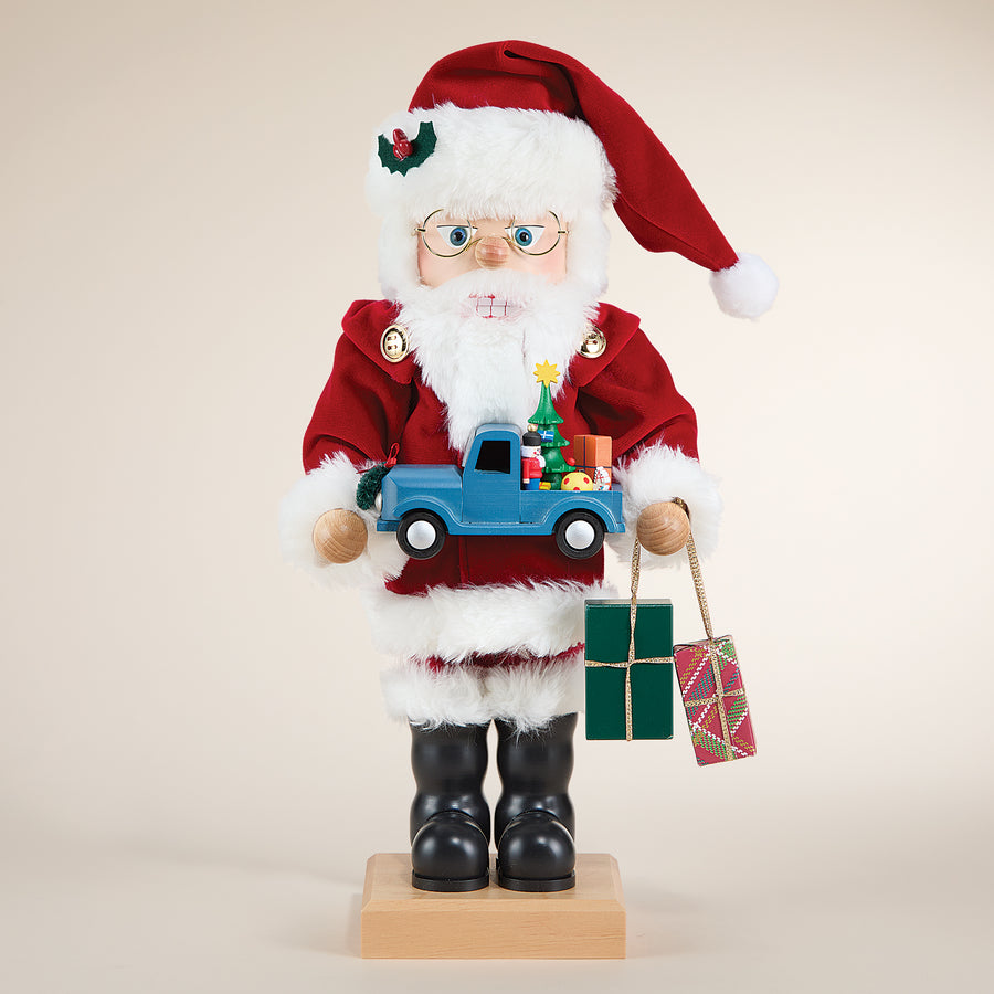 Wooden Nutcracker Santa with Gifts (Preorder)