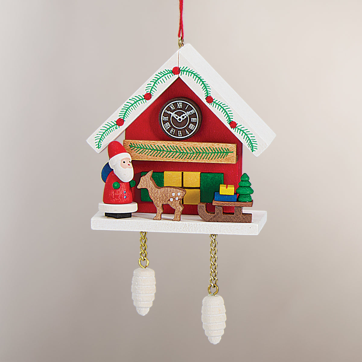 German Wooden Cuckoo Clock Ornament